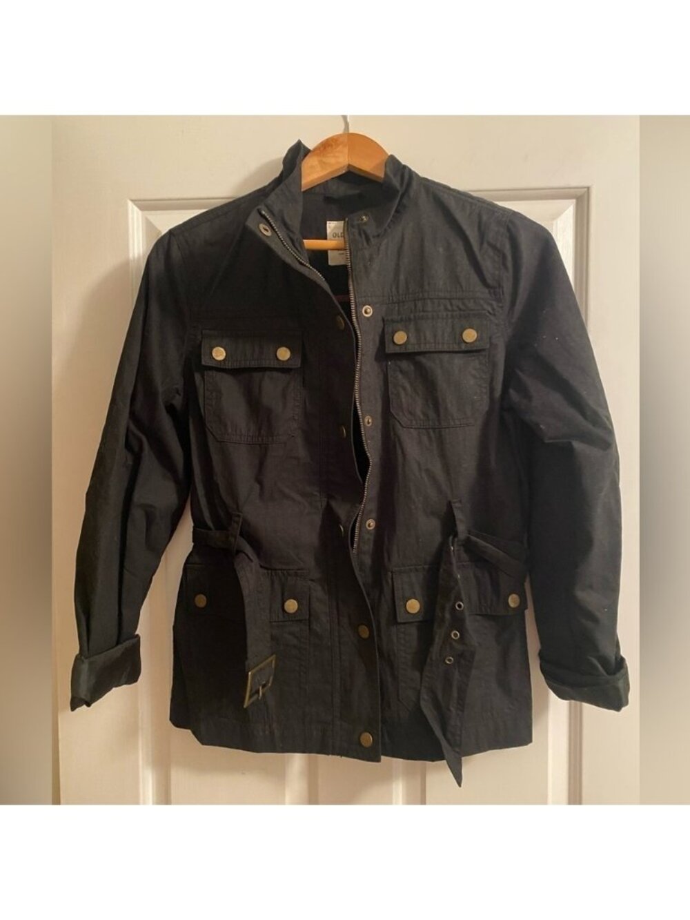 Old Navy Women’s Black Belted Short Jacket Size M